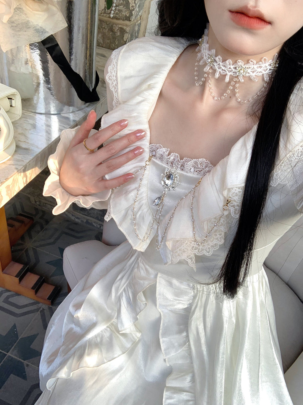 Romantic Shimmering Vintage Dress