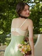 Garden Knit Crochet Dress and Cardigan