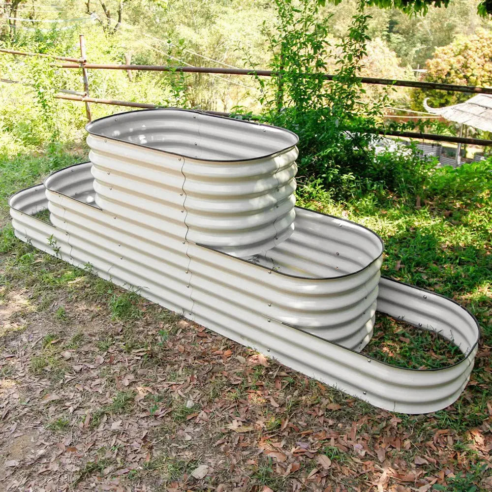 YoYoBloom 32" Tall 3 Tiered Metal Raised Garden Bed | Upgrade 2.0 Waist-High Design