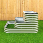YoYoBloom 32" Tall 3 Tiered Cascade Metal Raised Garden Bed | Upgrade 2.0 Waist-High Design - Night Blue image 4