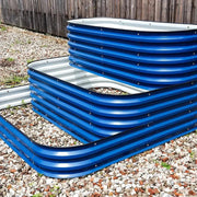 YoYoBloom 32" Tall 3 Tiered Cascade Metal Raised Garden Bed | Upgrade 2.0 Waist-High Design - Vibrant orange image 3