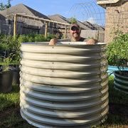 YoYoBloom 32" Tall 42" Round Metal Raised Garden Bed | Upgrade 2.0 Waist-High Design - Reseda green image 4