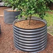 YoYoBloom 32" Tall 42" Round Metal Raised Garden Bed | Upgrade 2.0 Waist-High Design - Oyster white image 3