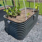 YoYoBloom 32" Tall 8' x 2' Metal Raised Garden Bed (9-in-1) | Upgrade 2.0 Waist-High Design - Slate grey image 4