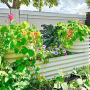 YoYoBloom 32" Tall Castle-Shaped Metal Raised Garden Bed | Upgrade 2.0 Waist-High Design - Reseda green image 1