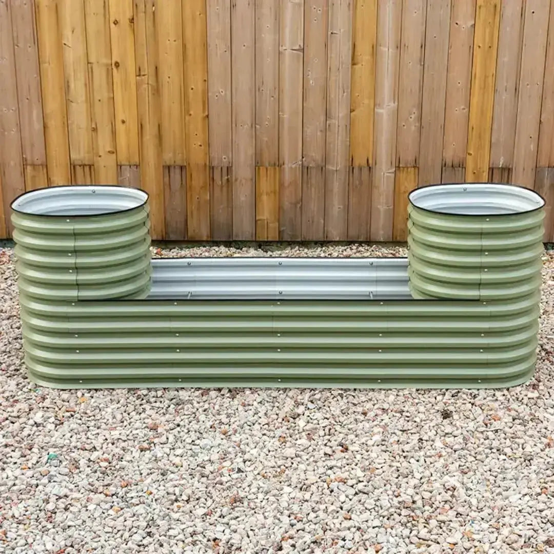 YoYoBloom 32" Tall Castle-Shaped Metal Raised Garden Bed | Upgrade 2.0 Waist-High Design