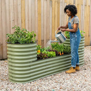 YoYoBloom 32" Tall Castle-Shaped Metal Raised Garden Bed | Upgrade 2.0 Waist-High Design - Night Blue image 4