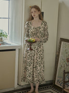 Vintage Botanical Elegance Dress