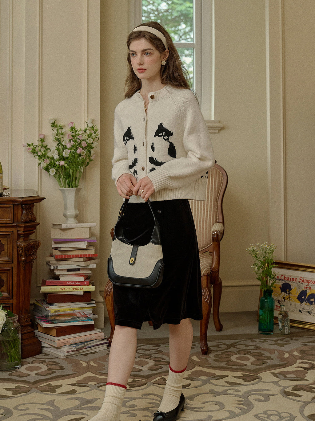 Charming Cat-Inspired Knit Cardigan
