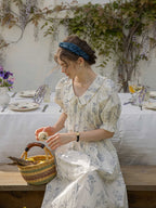 Emma's Sky Blossom Cottage Skirt