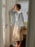 Ethereal Watercolor Sheer Blouse