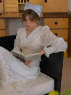 Vintage Embroidered Long Sleeve Dress