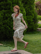 Enchanted Floral Garden Cottage Dress