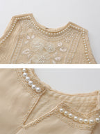 Olivia's Retro Flower Elegance Top