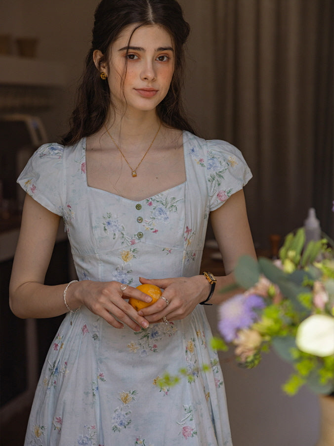 Whispering Blossoms Cotton Dress