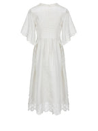 Elizabeth's Retro White Elegance Dress