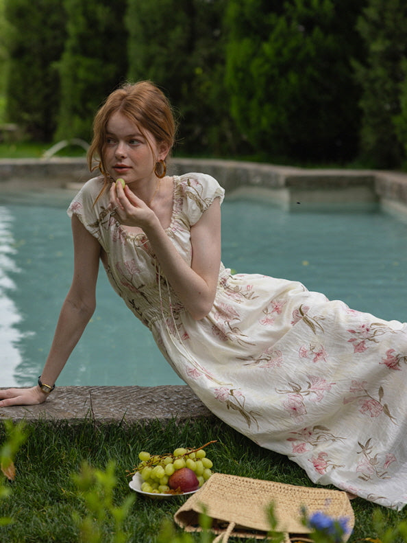 Enchanted Floral Garden Cottage Dress