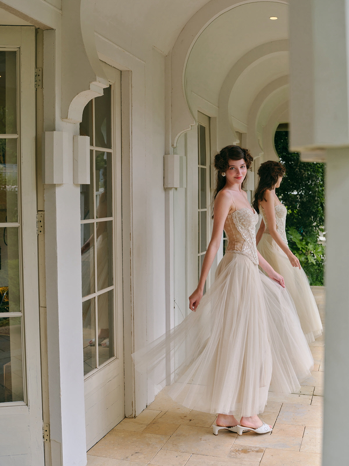 Eleanor's Graceful Mesh Skirt
