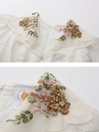 Elizabeth's Retro White Elegance Dress