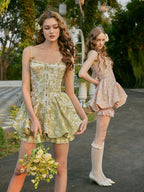 Blooming Garden Corset Mini Dress