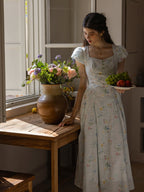 Whispering Blossoms Cotton Dress