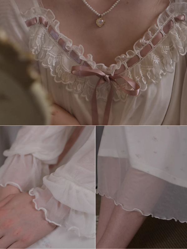 Frill Lace Princess Nightgown