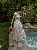 Enchanted Floral Garden Cottage Dress