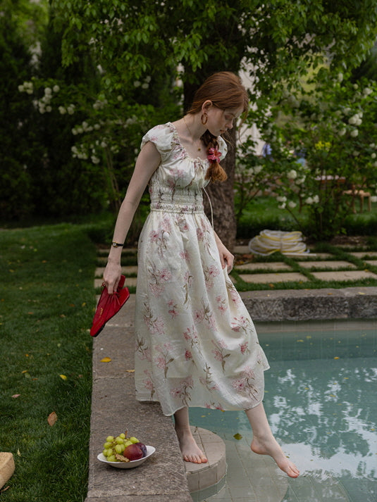 Enchanted Floral Garden Cottage Dress
