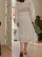 Cotton Vintage Embroidery Blouse & Skirt