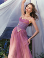 Moonlit Petal Fairy Gown Ombre Tulle Dress