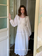 Ethereal White Lace Embroidered Dress