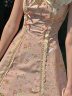 Whimsical Oil Painting Cottage Dress