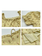 Lemon Blossom Ruffle Midi Dress