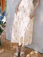 Ethereal Tulip Blossom Corset Dress