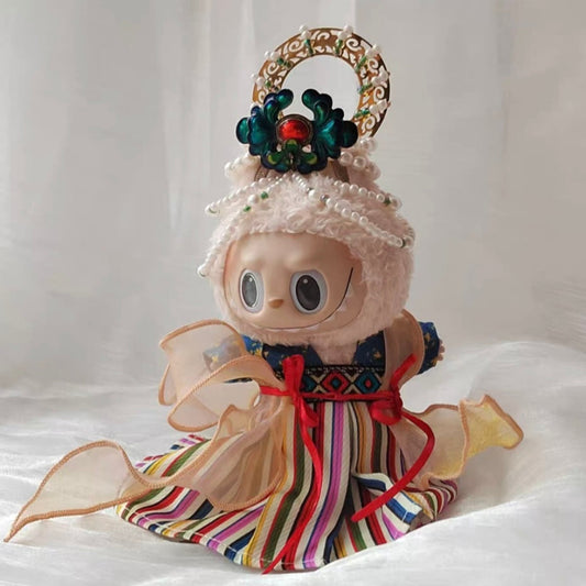 17cm Labubu Plush Doll Traditional Costume - Dunhuang Palace