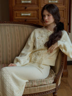 Rosette Bloom Knit Cardigan