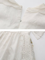 Elizabeth's Retro White Elegance Dress
