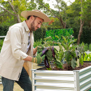 32.4-inch tall rectangular galvanized metal raised garden bed, 4 by 2 feet — view 13