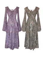 Twilight Garden Sheer Floral Ruffle Dress
