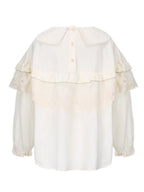 Forest Berry Lace Collar Blouse