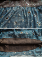 Autumn Patchwork Chiffon Dress