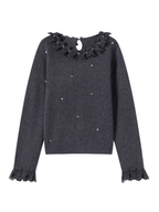 Pearl Petal Lace Knit Top