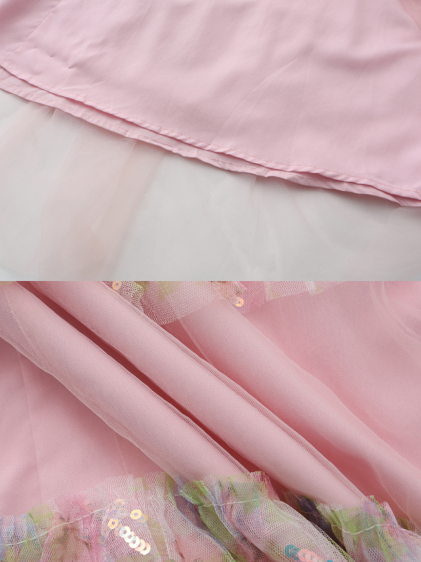 Blooming Ruffle Pink Tulle Dress