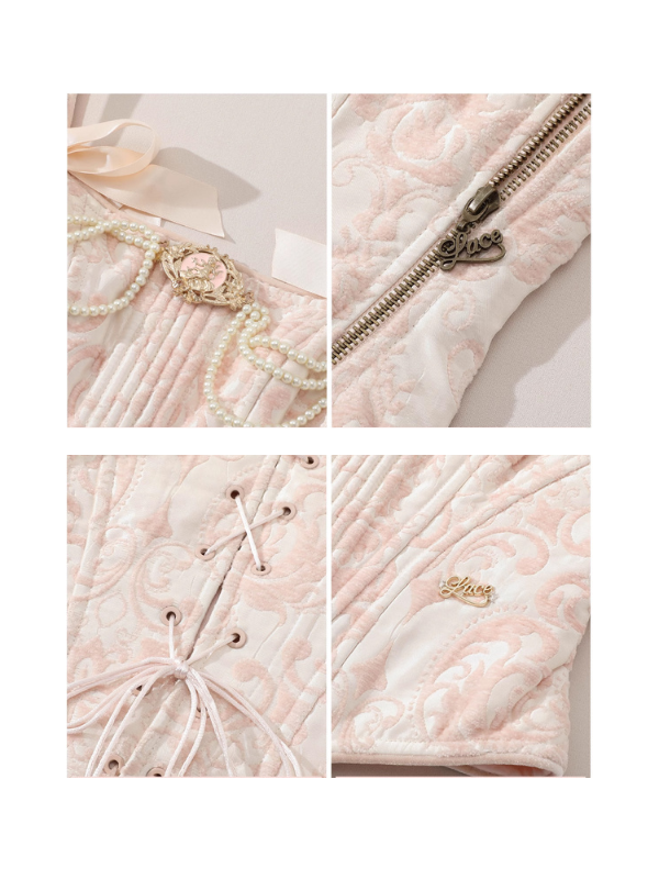Blush Garden Rose Corset & Tiered Skirt