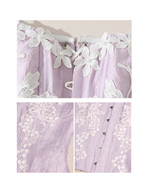 Floral Embroidered Corset & Sheer Skirt