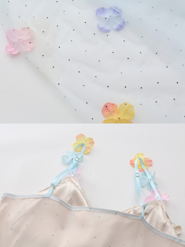 Blooming Petal Fairy Blue Tulle Dress