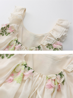 Blossom Whisper Embroidered Fairy Dress