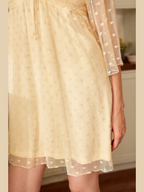 Buttercream Sheer Polka Dot Nightdress