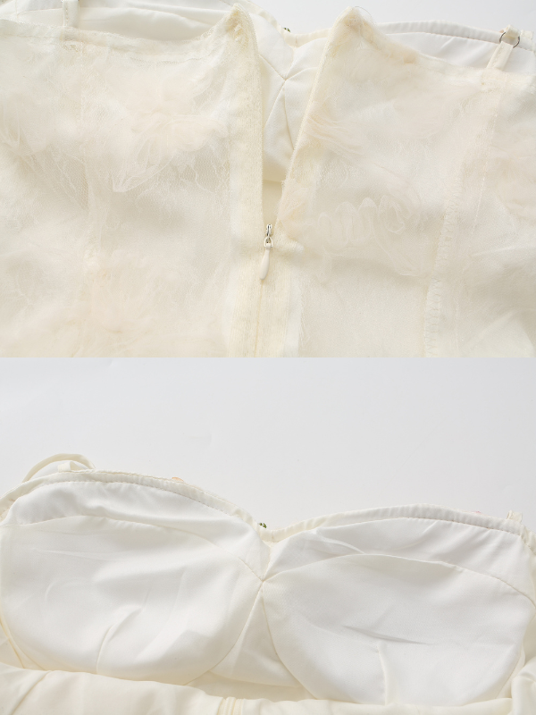 Garden Lace Bloom White Dress