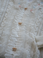Romantic White Lace-Collared Blouse